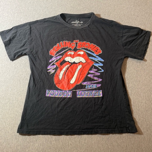 The Rolling Stones T-Shirt Men's Small Black Voodoo Lounge Graphic Print - Picture 1 of 6